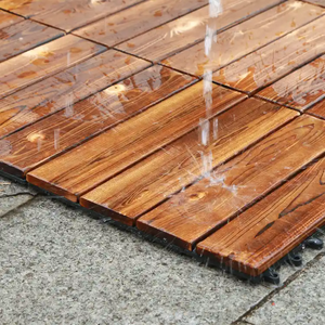 Dalles de terrasse en bois carbonisé SHENGCHENG durables et résistantes aux intempéries pour une installation facile, revêtement de sol extérieur pour patio et jardin - Product Image 5