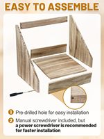 Accessoires pour poulaillers JQ, boîte à nids en bois à dos ouvert, 3 pièces, boîtes à nids pour poules pondeuses de grande taille