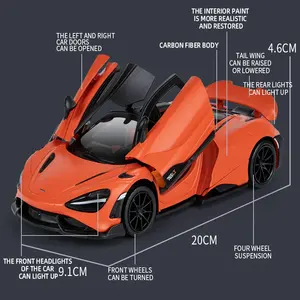Modèle de voiture de sport en alliage moulé sous pression 1/24 CCA <span class=keywords><strong>Mcla</strong></span> 765LT Supersport avec son et lumière, portes ouvrables, jouet décoratif de collection, boîte couleur - Product Image 5