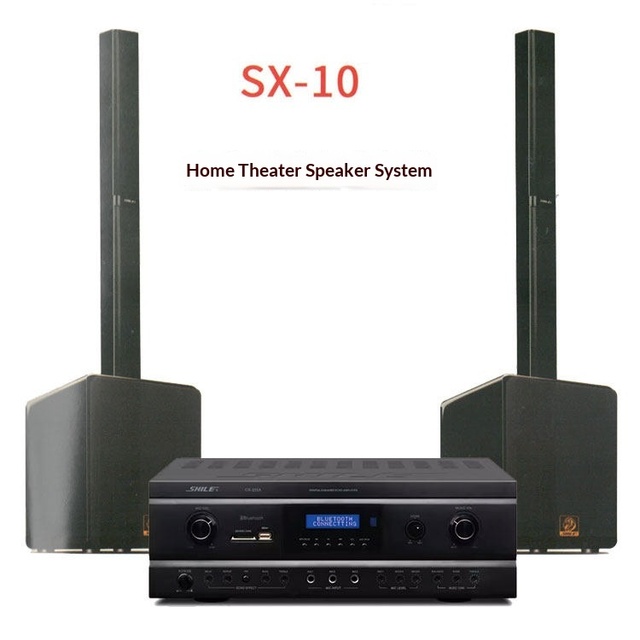 Shile SX-10 Home Theater/KTV Audio System Package: Low, Mid, and High Frequency Line Array Speaker System with OK-555A