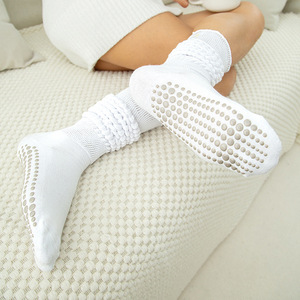 Chaussettes <span class=keywords><strong>de</strong></span> yoga à volants pour <span class=keywords><strong>femmes</strong></span>, antidérapantes, couleur unie, chaussettes <span class=keywords><strong>de</strong></span> Pilates, chaussettes antidérapantes pour la danse classique, la danse, le fitness, chaussettes <span class=keywords><strong>de</strong></span> compression - Product Image 2