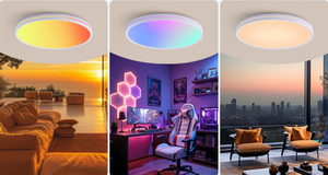 Lampe de <span class=keywords><strong>plafond</strong></span> Rmt Ctrl Eye Protecting à gamme de couleurs variable en continu, lampe ciel colorée pour hôtel et villa - Product Image 4