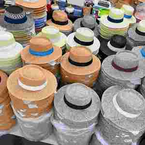 Fashion Elegant Wide Brim Women Unisex Beach <b>Hats</b> Summer Wholesale <b>Flat</b> Top Luxury Straw <b>Hat</b> - Product Image 1