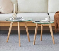 Table Basse d'Angle en Bois Massif Style Nordique Moderne de Luxe, Durable, avec Rangement, Design Portable, Taille et Couleur Personnalisables pour Salon