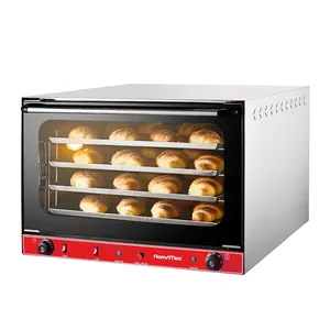 Commerciële Bakkerij Oven 4 Trays Aanrecht Elektrische Bakstoom Convectie Oven Voor Brood Taart Biscuit