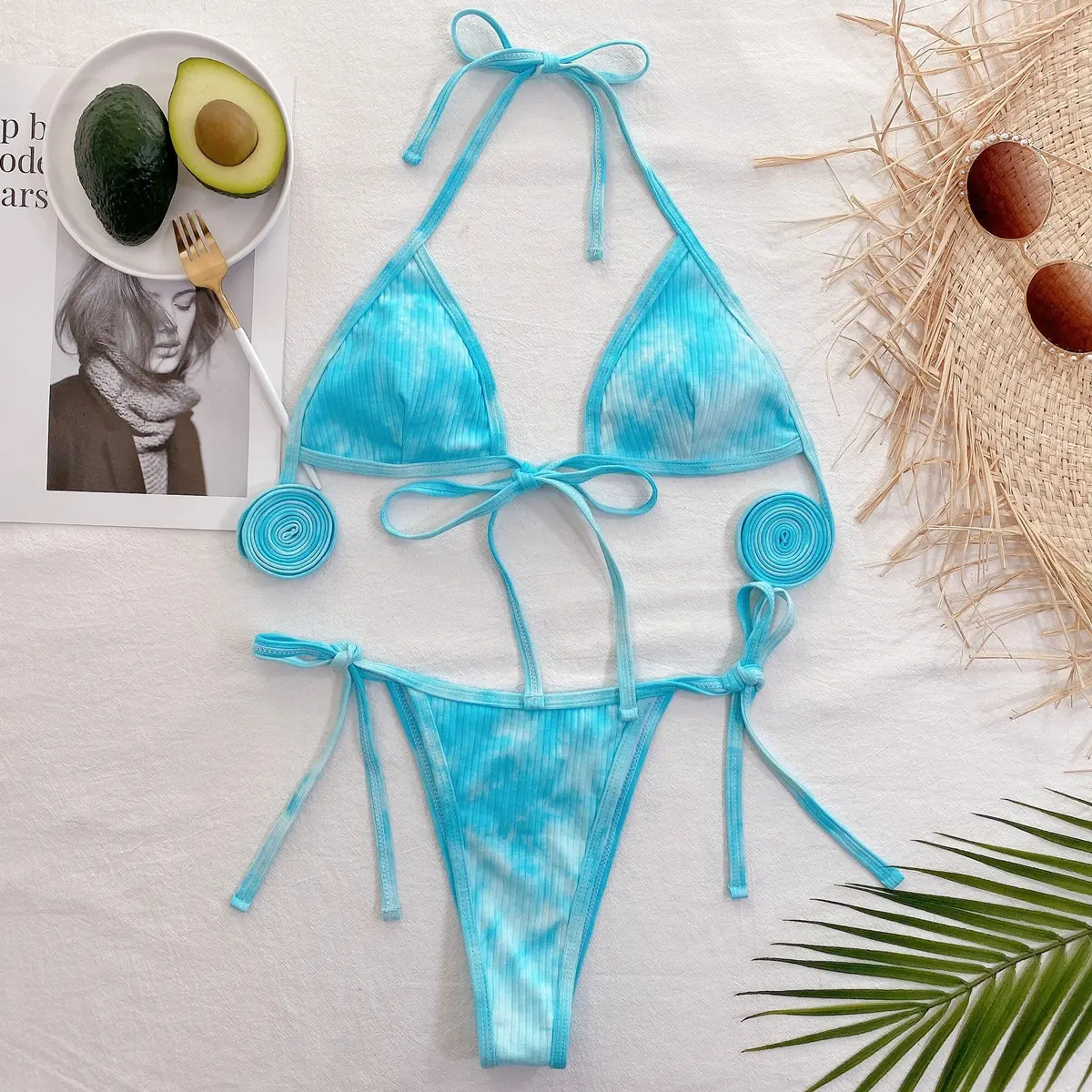 String Bikinis Großhändler 2 Stück Bade bekleidung Bikinis