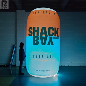 Bouteille de bière gonflable LED personnalisée avec logo, lumière intégrée, impression intégrale, panneau publicitaire pour brasserie, bar, festival - Product Image 2
