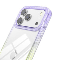 Coque de protection transparente dégradée anti-chute pour iPhone 18 Pro, compatible avec iPhone 17, 16, 15, 14, 13