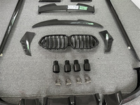 Kit de carrocería de fibra de carbono estilo LD apto para BMW F96 X6M difusor trasero de labio delantero Canards faldas laterales montaje de alta calidad