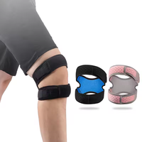 Genouillère en silicone intégrée avec protection contre les chocs et soulagement de la pression pour un soutien stable, idéale pour la course à pied, le jogging, le basketball et l'entraînement.