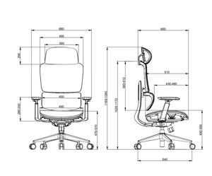 Sedia da <span class=keywords><strong>Ufficio</strong></span> Direzionale Girevole con Schienale Alto in Rete, Telaio in Lega di Alluminio, Ergonomica e Regolabile, Portata Massima 200kg - Product Image 3