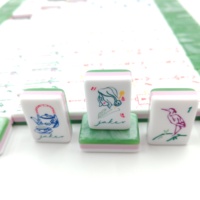 Ensemble de tuiles de mahjong américain Apexplay, matériau en mélamine, sac de rangement artisanal, utilisation à domicile, cadeau, universel pour 4 joueurs