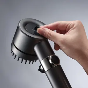 GEE-N ABS Rainfall 3 Mode Stop Function Massage Brush Filter Handheld Shower Head Showers Sprayer