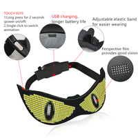 Nuevo diseño de moda Rave Party Gafas LED recargables por USB Smart APP Programable Gafas LED brillantes con ojos