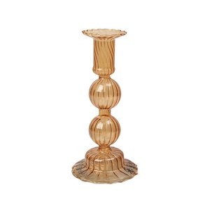 Creative Cylindrical Striped Colored Glass Handmade Candlestick Long Rod Engagement <strong>Wedding</strong> Festival Celebration <strong>Table</strong> Warm - Product Image 5