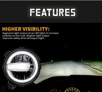 Accessoires de voiture Phare à Led pour Jeep Wrangler JL 2018 + Phare 9 ''avec DRL pour Gladiator JT 2018 2019 2020 2021 2022 2023