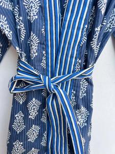 Bata Kimono de Algodón con Estampado, Bata de Dama de Honor, Ropa de Dormir de Verano, Talla Grande, Unisex, Cuello en V, Largo hasta la Rodilla, Estilo Boho - Product Image 5