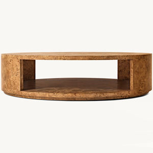 Mesas de Centro Redondas de Madera Maciza de Estilo Nórdico Italiano de Lujo para Interiores - Product Image 3