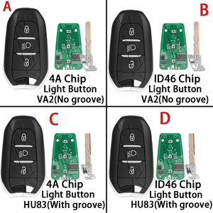 Clé de voiture à distance pour Citroën <span class=keywords><strong>Picasso</strong></span> C3 C5 <span class=keywords><strong>C4</strong></span> C4L DS6 DS5 Compatible avec Peugeot 3008 5008 508 208 301 308 433Mhz ID46/4A HU83 VA2 Clé de voiture - Product Image 5