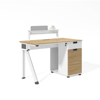 Poste de travail en îlot de bureau avec cloison, mobilier de bureau en forme de L pour 4 à 6 personnes, bureau informatique avec cloison, mobilier de bureau