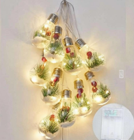 Nieuwe Kerstverlichting LED Koperdraad Kerstlampjes Lichtketting Kamer Dennennaald Rode Fruit Koperdraad Kerstverlichting