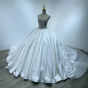 Robe de mariée à épaules dénudées, nouvelle collection 2024, avec sequins et perles, corset, robe de bal, Wm04 - Product Image 6