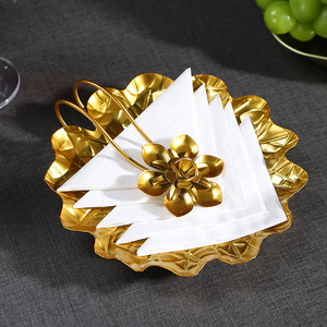 Bandeja de Metal para Servilletas Mystic Arts, Hierro Forjado, Estilo Minimalista, Adorno Decorativo para Restaurante, Hotel, Boda - Product Image 1