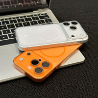 Coque de téléphone semi-transparente mate la plus vendue, compatible avec iPhone 17, 15, 16 Pro Max, avec protection d'objectif et coque souple en TPU