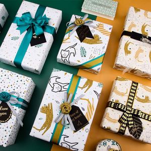 Rollo de papel de regalo de cumpleaños-Papel Kraft 80gsm 43x300cm | Embalaje de regalo personalizado al por mayor a granel | Diseño de gatito lindo - Product Image 6