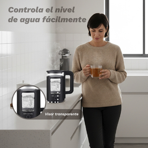 Bollitore elettrico Brunkel 1,8 l 1500 W nero con finestra per il livello dell'acqua per un bollimento rapido - Product Image 3