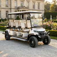 Voiturette de golf électrique au lithium 72V personnalisée Rainbow Premium, 8 places, tout-terrain surélevée avec moteur 5 kW pour terrains de golf