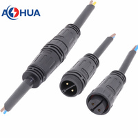 Filetage M25 personnalisé mâle femelle connecteur de câble électrique 2 3 4 5 9 broches connecteur de fil noir IP68 étanche