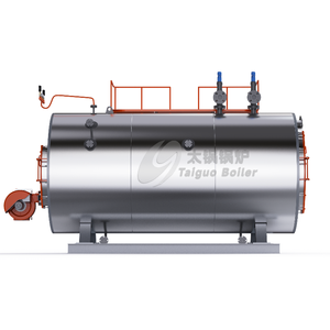 หม้อไอน้ำแก๊สธรรมชาติแบบแนวนอน รุ่น WNS ขนาด 10 ตัน/ชม. ได้รับการรับรองมาตรฐาน <span class=keywords><strong>Taiguo</strong></span> CE  แบบท่อไฟอัตโนมัติ ทำจากเหล็กกล้าคาร์บอน ความดัน 1.25MPa - Product Image 2