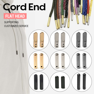 Phụ kiện may mặc bikini thép không gỉ kim loại Stopper tùy chỉnh chuyển đổi dừng lại Rope cap dây rút dây kết thúc mũ cho sợi dây thừng - Product Image 6