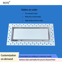 Série d'aération de plafond Invisible Surface dure intégrée Pulvérisation Résistance aux hautes températures Bureau Retour Air Moderne Durable
