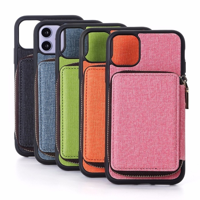 Factory Wholesale PU Leather Flip Wallet Case for 6-13 Pro Max Waterproof & Shockproof Mobile Phone Case