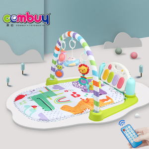 Tapis d'éveil musical pour bébé avec piano à pédales et jouets de projection télécommandés - Product Image 2