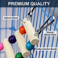 Jouets pour oiseaux en cordes de bois naturel modernes et flexibles, échelle d'escalade - Pont flexible de 11 à 23,6 pouces pour hamster, petaugeur, rat