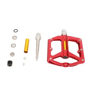 Aluminum Alloy Bicycle Pedals With Ball Bearing Steel Spindle For Road <b>Bikes</b> Durable Design <b>Red</b> Color - Product Image 1