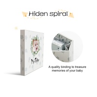 Livre de souvenirs de bébé personnalisé de haute qualité avec empreinte de bébé, journal de croissance du bébé, livre de souvenirs de la première année du bébé avec boîte