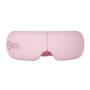 Dispositivo de masaje plegable con compresión por airbag, vibración, terapia térmica, música Bluetooth, máscara para ojos inalámbrica, máquina de masaje ocular rosa. - Product Image 1