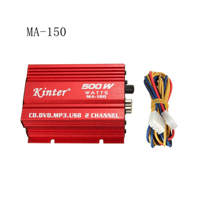 KINTER MA150 Mini 12V Car Audio Amplifier For Motorcycles And Cars 2*20W Stereo Power Amplifier For Home Amplifier Mini