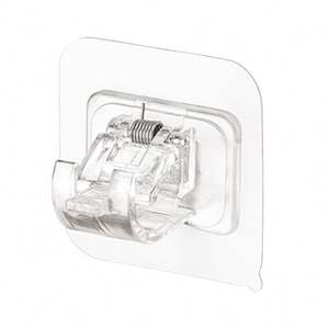 Accessoires Tringles à rideaux en PVC Support en plastique pour vadrouille Crochet mural pour hôtels Salle de bain - Product Image 5