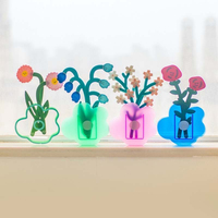 Nouvelle série de vases en acrylique de polissage saisonnier Fleurs séchées Cadeaux Ornements en plexiglas