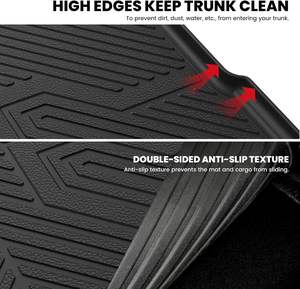 Tapis de dossier de <span class=keywords><strong>coffre</strong></span> LASFIT Telluride 2020-2025 TPE toutes saisons à motif rainuré OLIVER sur mesure pour siège de <span class=keywords><strong>coffre</strong></span> noir - Product Image 5