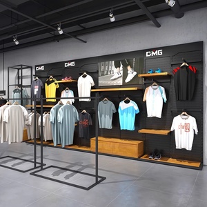 Estantes Comerciales para Exhibición de Calzado, Diseño de <span class=keywords><strong>Tienda</strong></span> Deportiva, Exhibidores Personalizados, Soporte de Pared de Mármol con Iluminación LED para Tiendas - Product Image 1