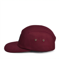 Gorra Vintage Ajustable con Visera Curva, Gorra Deportiva para Exteriores con Parche de Goma, Gorra de 5 Paneles de Tela Común, Gorras de Campamento