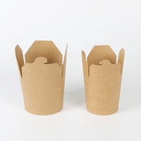 Conteneur alimentaire personnalisé, emballage jetable en papier pour nouilles, boîte à emporter pour pâtes