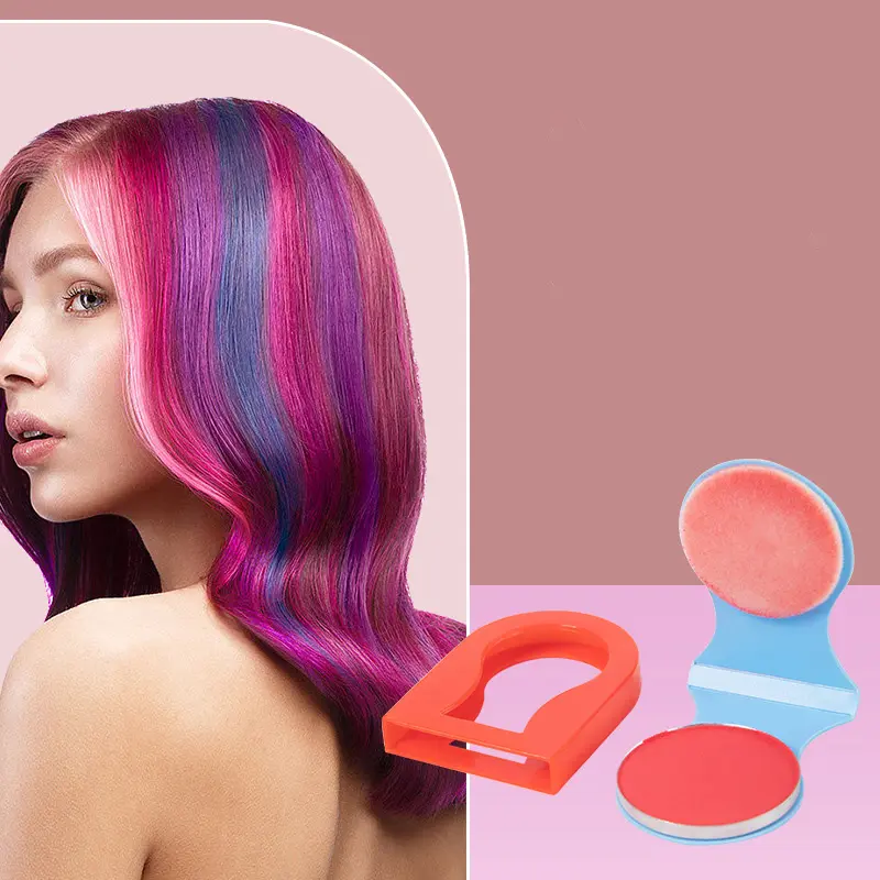 Özel Logo 8 renk operasyon kolay vurgulamak boyama saç tozu geçici kalem saç boyası