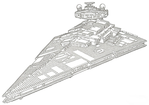 75252 Empire Destroyer 1:8 Blocs de construction en plastique à assembler 4787 pièces Super grand vaisseau spatial ultime <span class=keywords><strong>Cadeau</strong></span> de Noël et d'anniversaire - Product Image 4